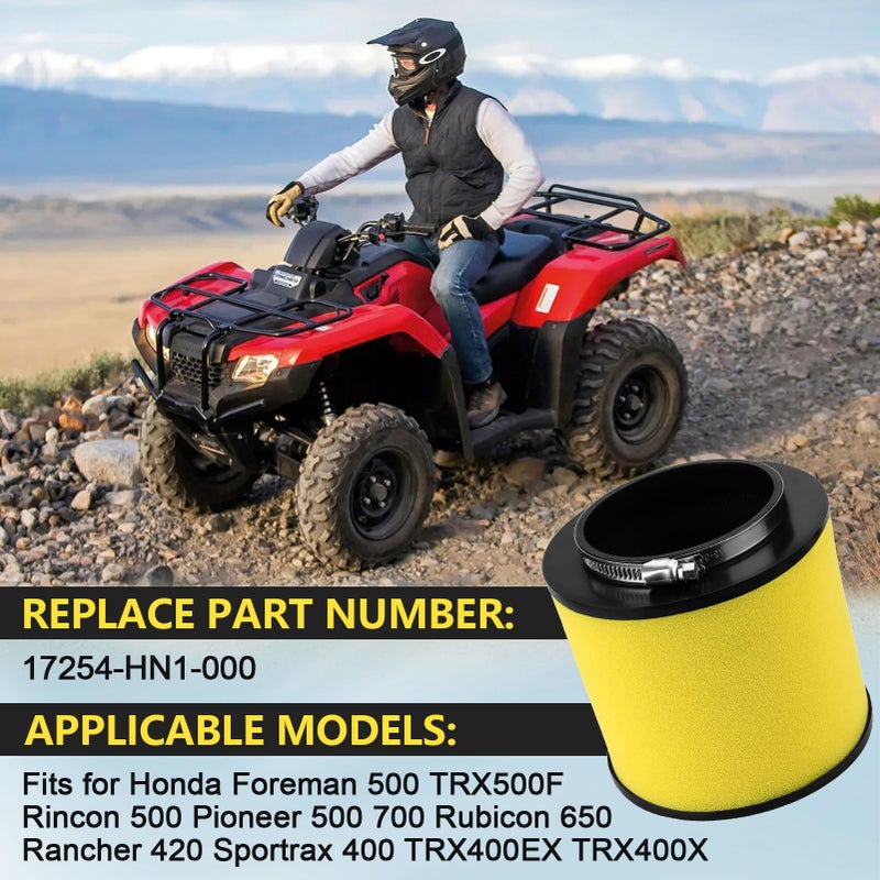 LOCOPOW Air Filter for Honda Foreman 500 TRX500F 17254-HN1-000 Rubicon 500 TRX500FA TRX500FM Rincon 650 TRX650FA Rancher 420 TRX420 Sportrax 400 TRX400EX 4x4 SXS500M SXS700M - Image 4